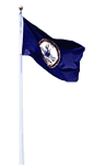 Bandera del estado de Virginia Asta completa