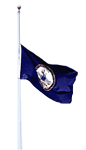 Bandera del estado de Virginia Asta completa